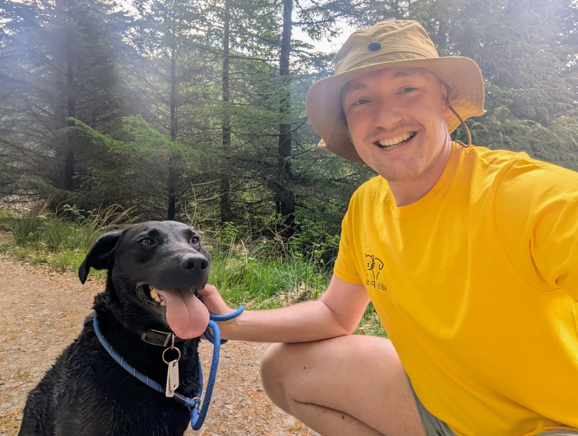 George with Hugo, one of our first customers